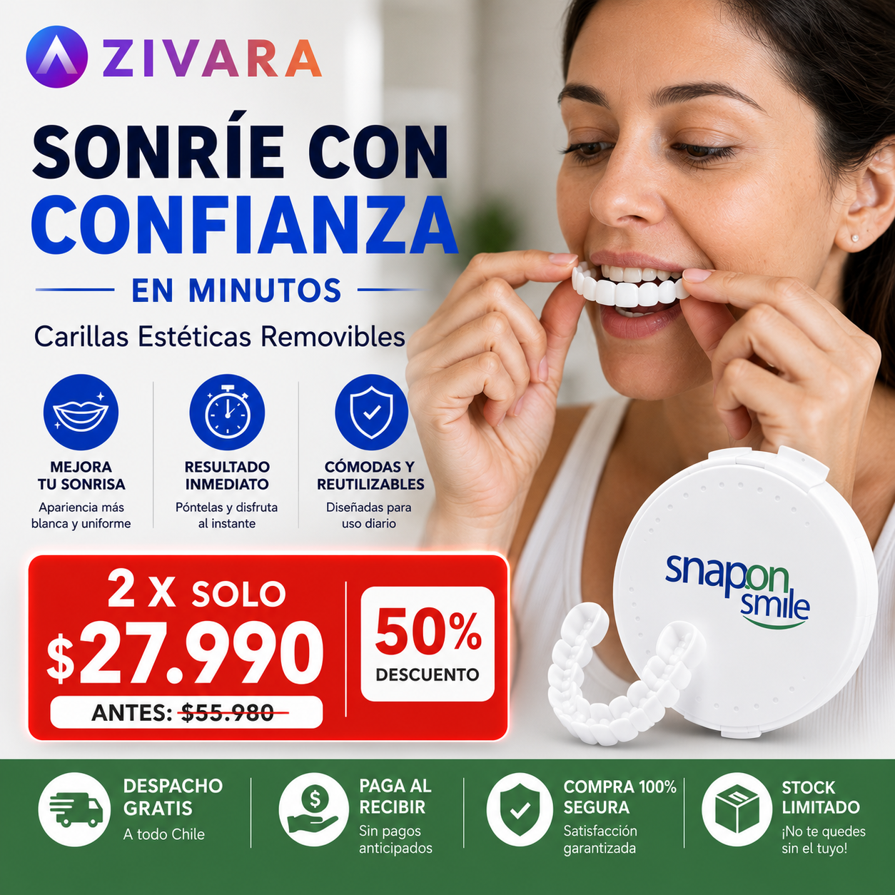 🦷 Carillas dentales SnapOn Smile 😁✨