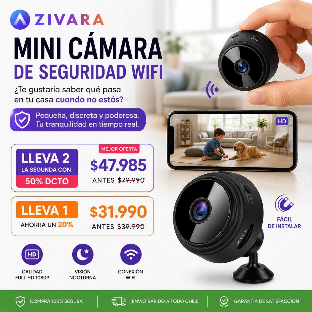 🎦 Mini cámara de seguridad A9