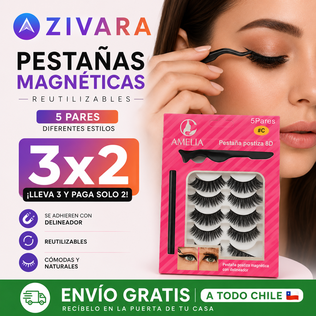 PESTAÑAS MAGNETICAS REUTILIZABLES 😍