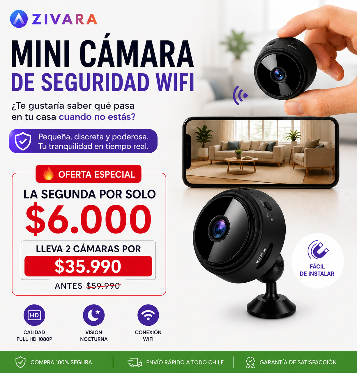 🎦 Mini cámara de seguridad A9
